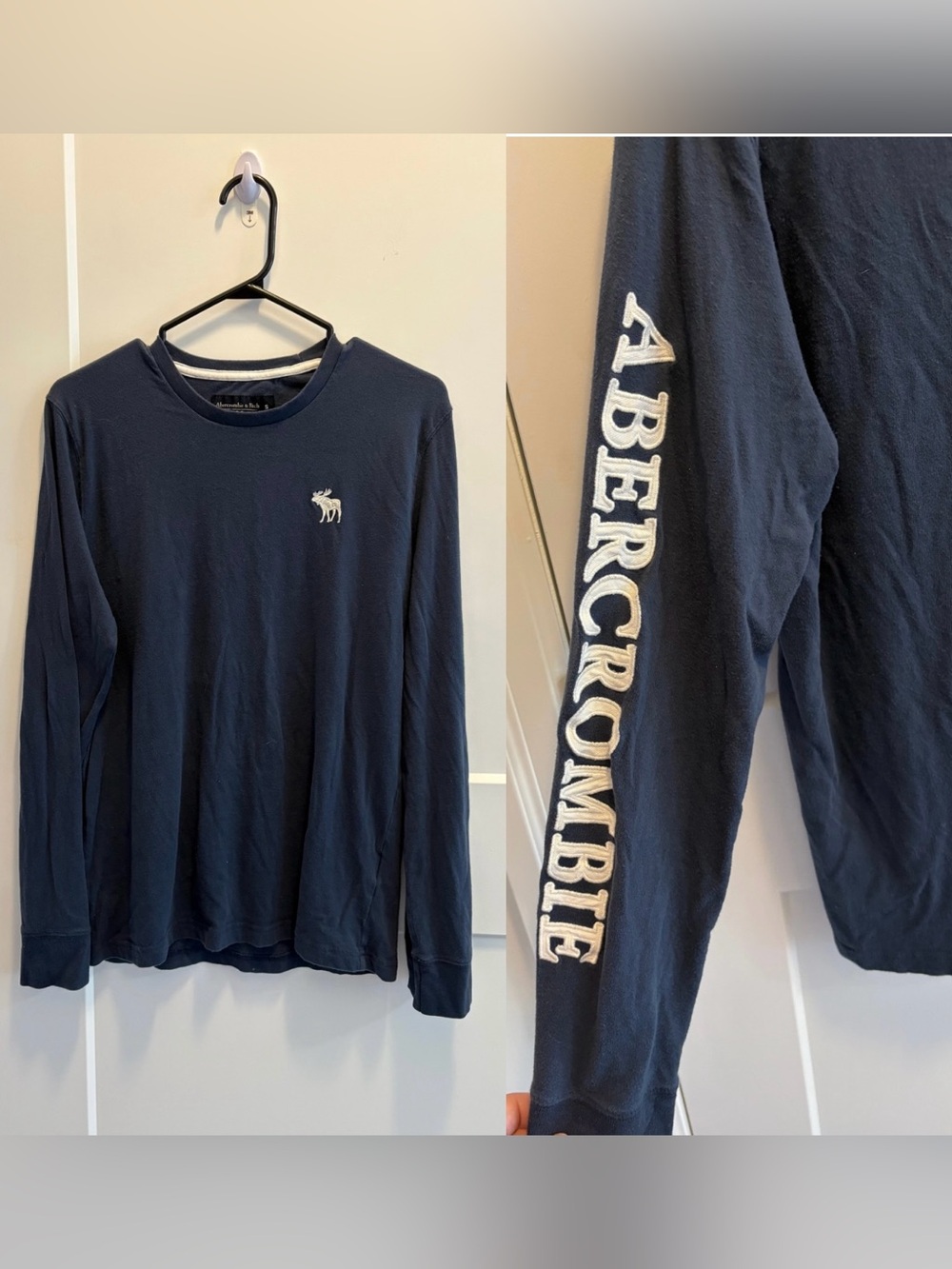 Y2K Abercrombie men’s logo long sleeve top